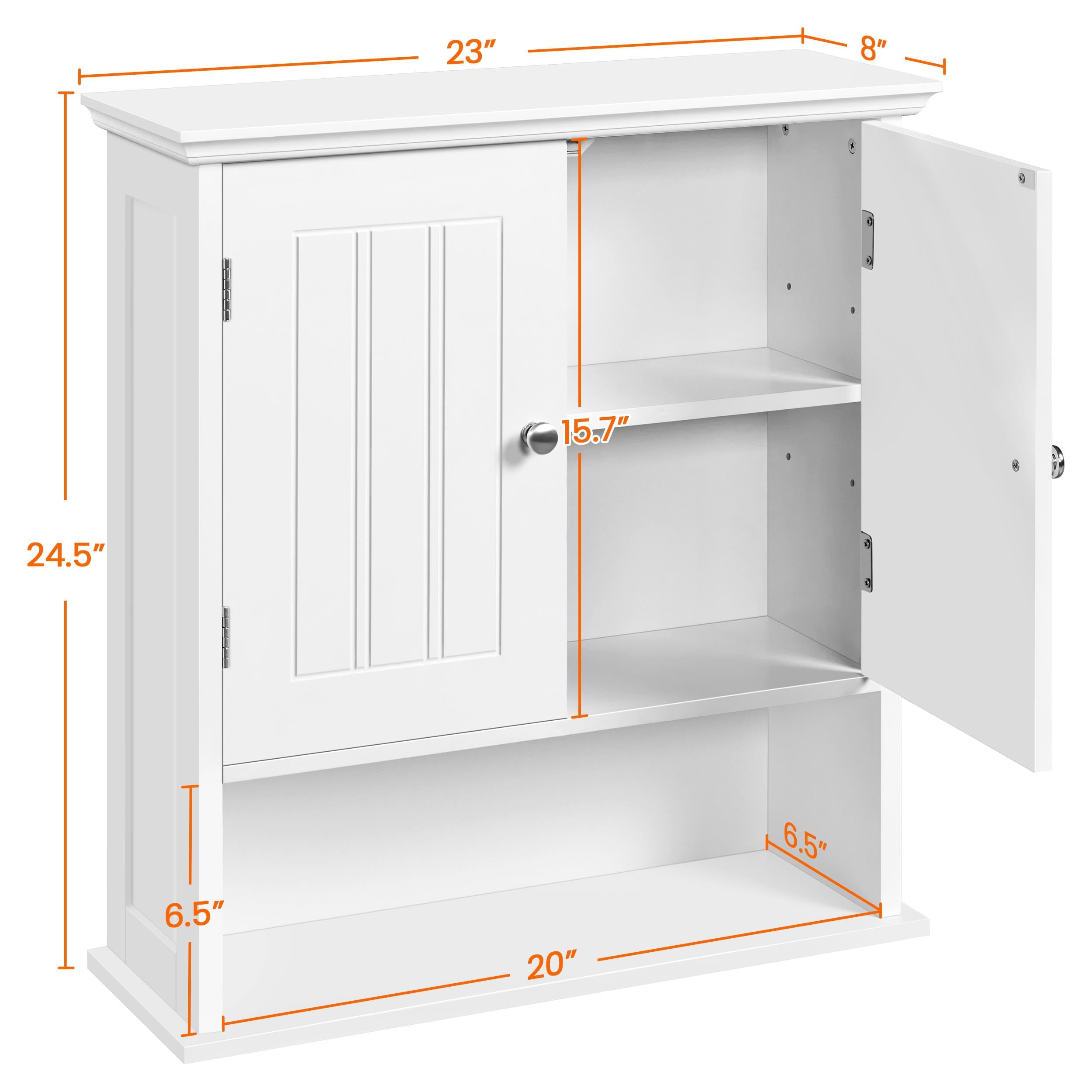 Amazon.com: Yaheetech Wall Mounted Bathroom Cabinet with
